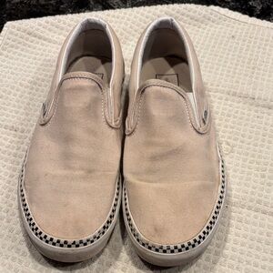 Vans Light Tan Slip-On Sneakers